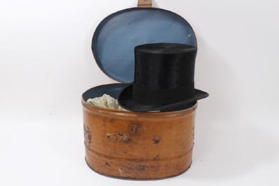 Lot 1831 - Vintage top hat in tin case