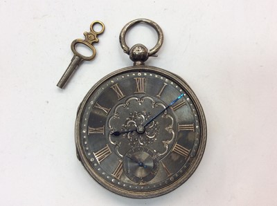 Lot 714 - Victorian silver pocket watch on stand