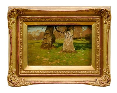 Lot 957 - Attributed to Robert Gustave Meyerheim (1847-1920) oil on panel, tree