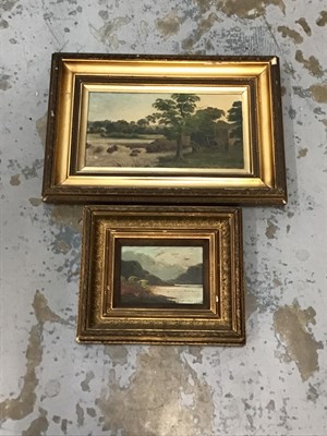 Lot 102 - Two 19th century oils on panel, landscapes