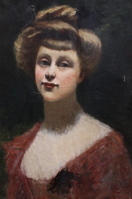 Lot 962 - Follower of Degas - oil on canvas, half length portrait