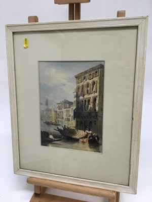 Lot 106 - Manner of Samuel Prout, watercolour, Venetian scene