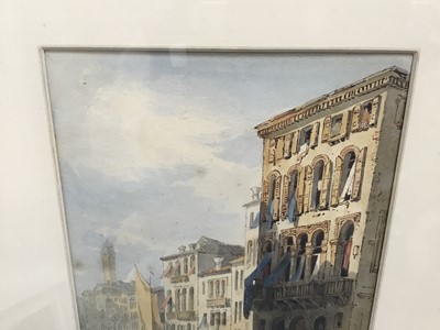 Lot 106 - Manner of Samuel Prout, watercolour, Venetian scene