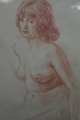 Lot 1109 - Manner of Augustus John - red chalks, female nude