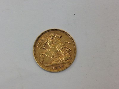 Lot 706 - Victorian gold half sovereign, 1897