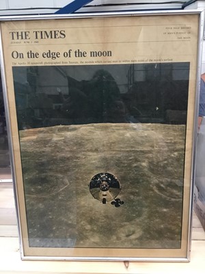 Lot 120 - 1969 moon landing framed newspaper supplement