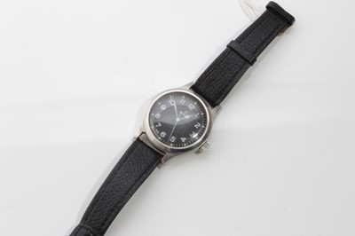 Lot 613 - 1950s Omega Pilots' wristwatch in stainless steel case