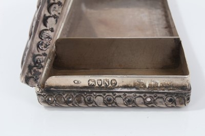 Lot 36 - Victorian silver rectangular box