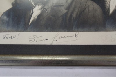 Lot 1109 - Autographs - Stan Laurel (1890-1965) & Oliver Hardy (1892-1957) signed photograph "Hello Joan!", signed in pen