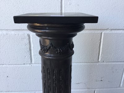 Lot 11 - Reproduction bronzed resin Corinthian column torchere, 103cm in height