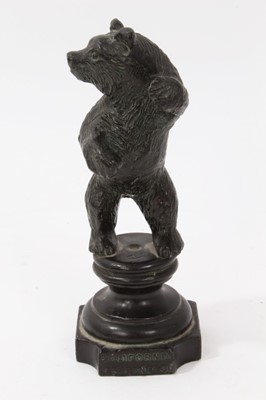 Lot 251 - Late 19th / early 20th century bronze advertising bear figure