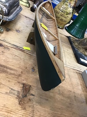 Lot 23 - Scratch built model canoe