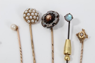 Lot 455 - Eight Victorian stick pins