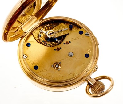 Lot 556 - 18ct gold gentlemens' pocket watch