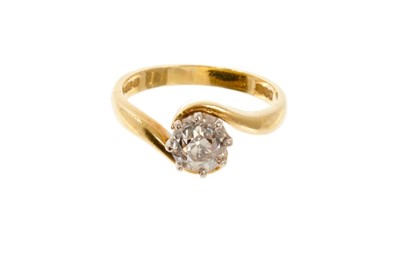 Lot 435 - Diamond single stone ring