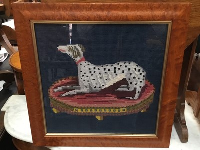 Lot 386 - 19th century style embroidery - Greyhound