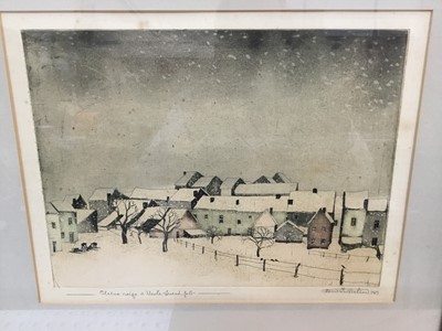 Lot 385 - Henri Quittelier (1884-1980) six etchings - cottage scenes