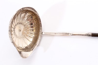 Lot 265 - Silver toddy ladle together with two small ladles.