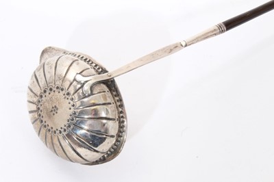 Lot 265 - Silver toddy ladle together with two small ladles.