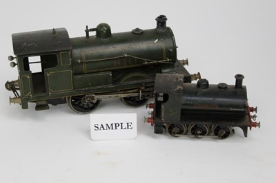 Lot 1467 - Railway Bassett-Lowke gauge 1, clockwork locomotive green livery No. 810