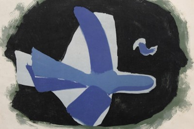 Lot 1083 - George Braque (1882-1963) lithograph, L'Oiseau Volante au Fond Noir, numbered in pencil 46/200, image 39 x 50cm