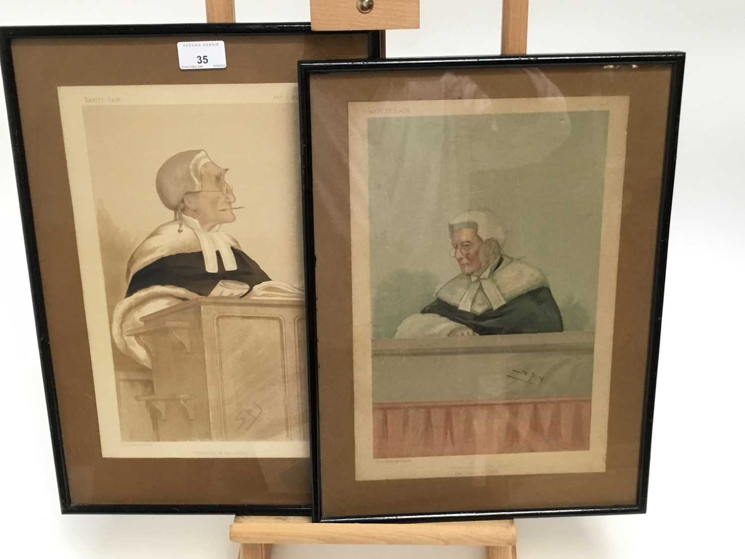 Lot 35 - Four vanity fair prints, depicting judges
