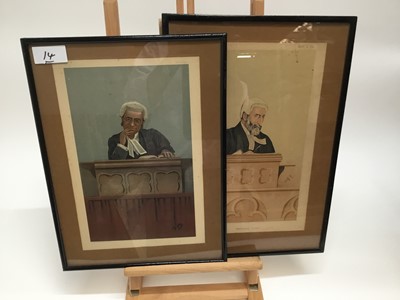 Lot 35 - Four vanity fair prints, depicting judges
