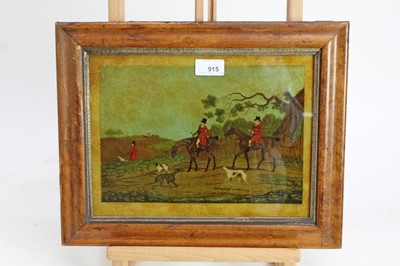 Lot 915 - Antique reverse printed etching after Henry Alken