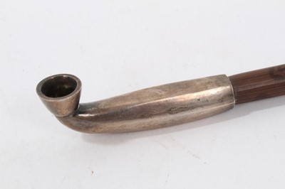 Lot 224 - Chinese silver mounted opium pipe