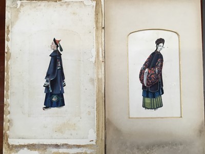 Lot 128 - Three Chinese pith paintings