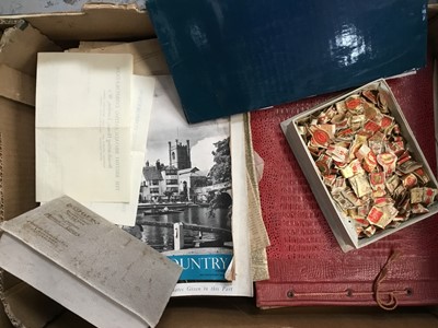 Lot 111 - Collection of assorted ephemera to include photograph albums, newspapers, booklets and other ephemera (1 box)