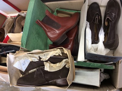 Lot 408 - Large quantity of Ladies vintage leather and suede shoes.  Makes include Tricker and Masegrove.