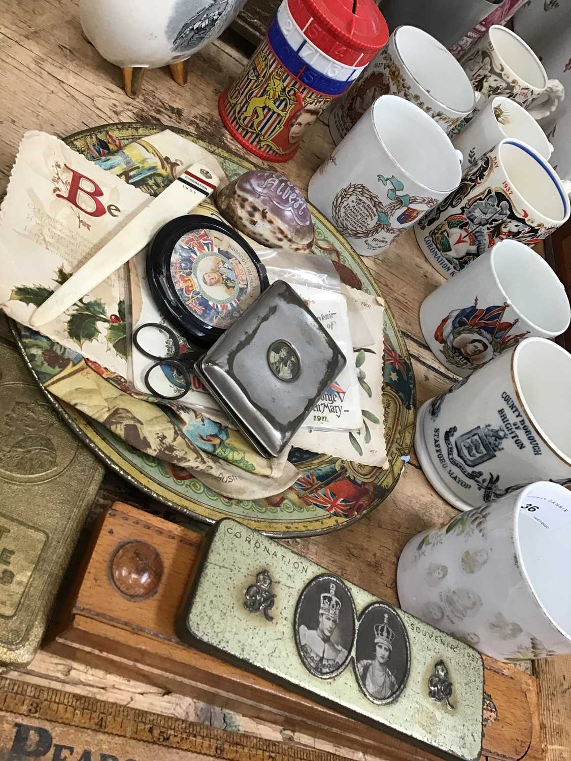 Lot 36 - Group of Royal Commemorative items to include ceramic and enamel beakers from Victoria and later monarchs (qty)
