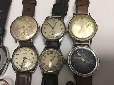 Lot 24 - Group of vintage wristwatches and two pocket watches