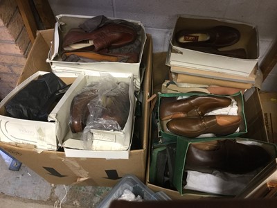 Lot 355 - Large quantity of Gentlemen's vintage shoes, makes include Trickers, Technic, Loakes. Mixed sizes.