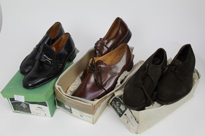 Lot 1762 - Gentlemens Gentlemens vintage leather shoes. Makes include Crown Major, Technic, mixed sizes.