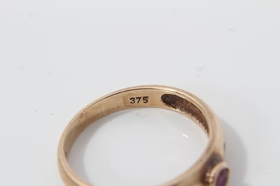 Lot 70 - Four 9ct gold gem set rings