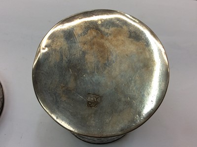 Lot 697 - Chinese white metal pot and cover