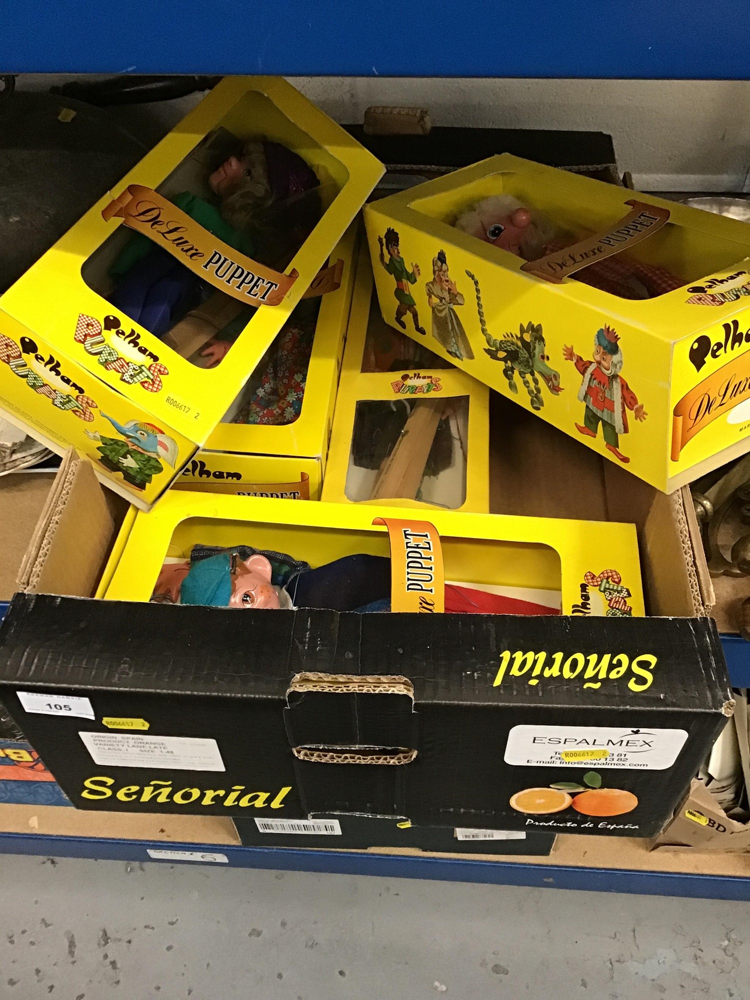 Lot 105 5 Pelham Puppets in original boxes