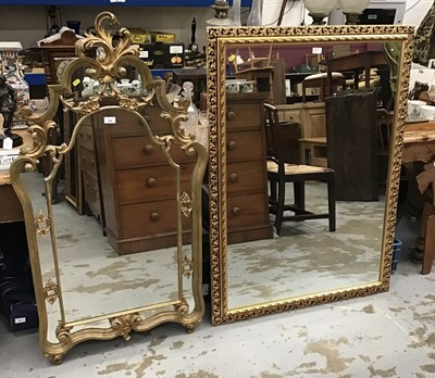 Lot 944 - Two ornate gilt framed mirrors (2)