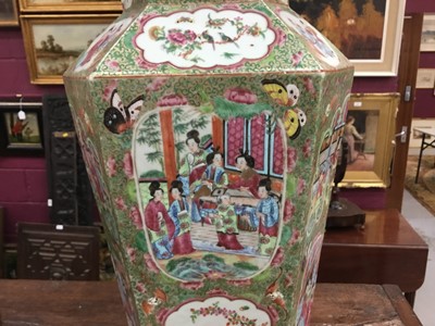 Lot 27 - Large Canton vase and cover