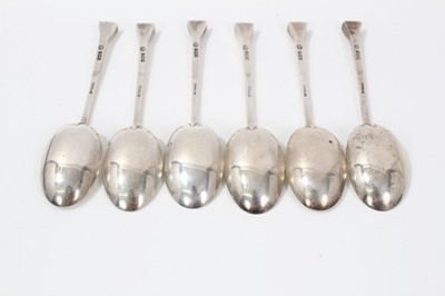 Lot 53 - Set of six silver teaspoons