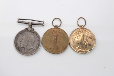 Lot 626 - First World War pair comprising War and Victory medals named to 9619 PTE. W.E. Tidswell. K.R. Rif