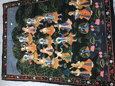 Lot 508 - Hindu school painting on silk depicting a wedding scene