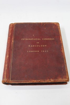 Lot 1154 - Rare guest book for the  First International Congress of Radiology, 1925