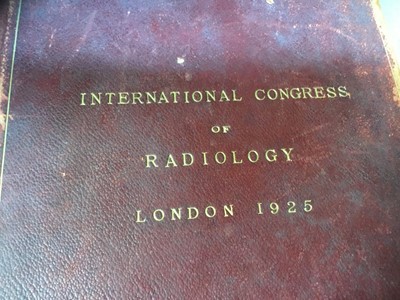 Lot 1154 - Rare guest book for the  First International Congress of Radiology, 1925