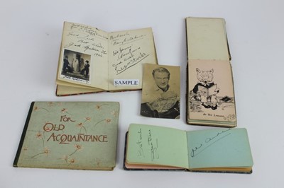 Lot 1156 - Box of ephemera to include Edwardian and early 20th century autograph albums, books, photographs and ephemera