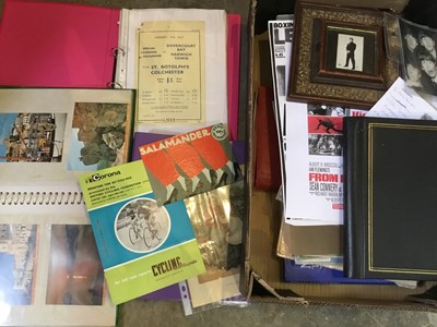 Lot 254 - Box of railway handbills, postcards and ephemera