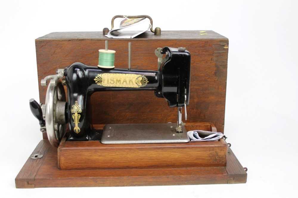 Lot 1973 - Rare Ismak Sewing Machine, Cased