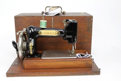 Lot 1973 - Rare Ismak sewing machine, cased